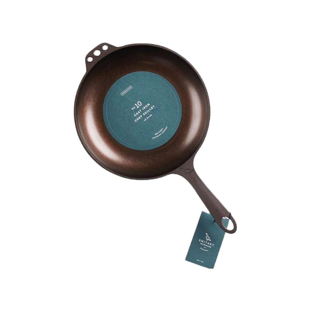 Smithey Cast Iron 11 Deep Skillet with Glass Lid