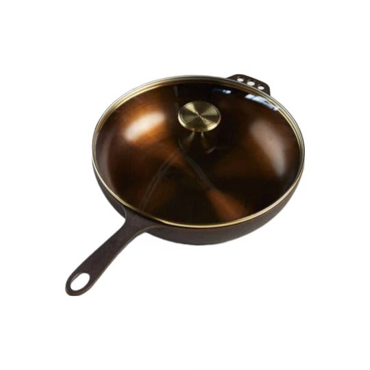 Smithey Ironware No. 11 Deep Skillet With Glass Lid – Time Market